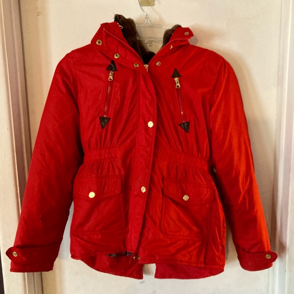 Girls Hawke & Co red coat - Picture 1 of 4